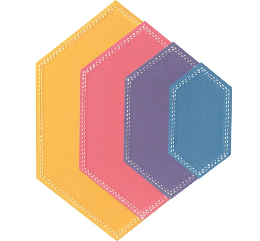 Sizzix Stanz- & Prägemaschinen>Framelits Stanzschablone "Hexagons by Stacey Park"