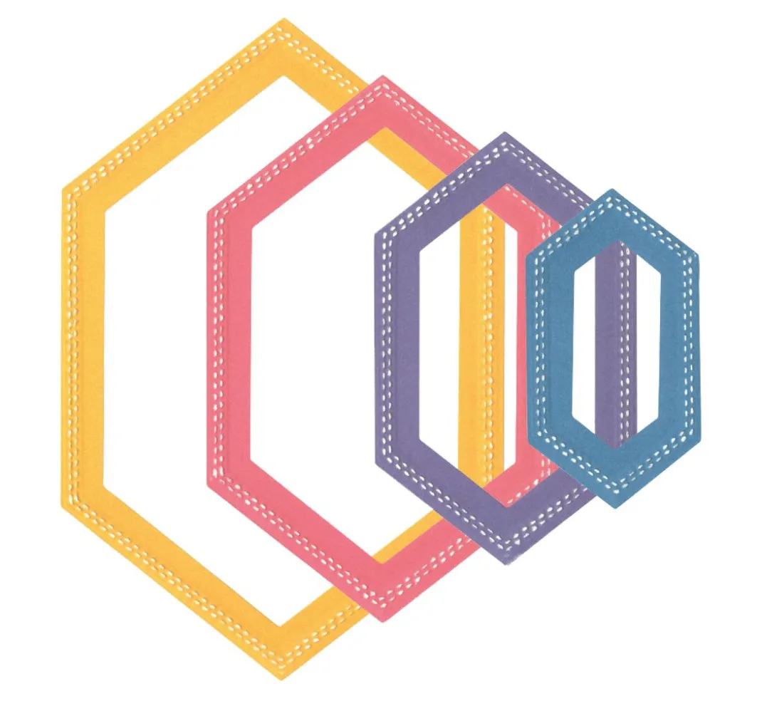 Sizzix Stanz- & Prägemaschinen>Framelits Stanzschablone "Hexagons by Stacey Park"