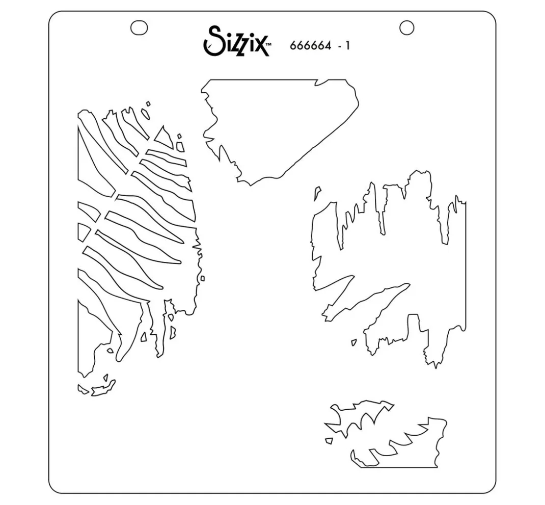 Sizzix Schablonieren|Malschablonen>Layered Stencils "Fern"