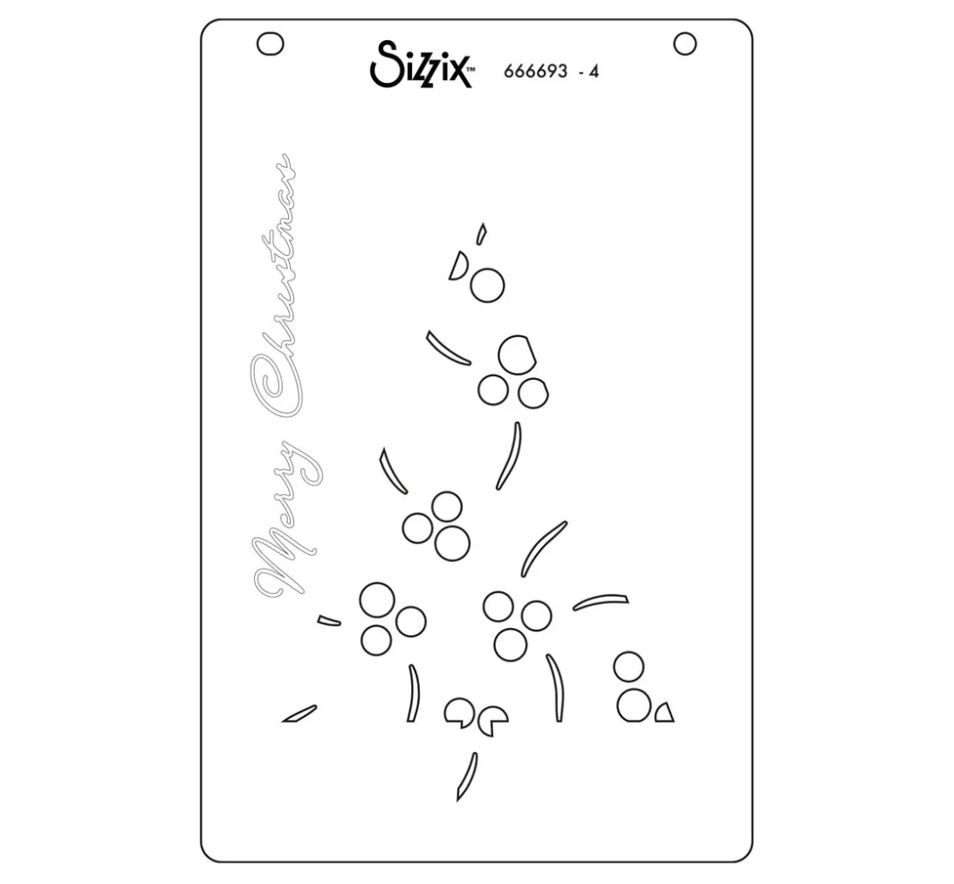 Sizzix Schablonieren|Malschablonen>Layered Stencils "Happy Holidays by Stacey Park"