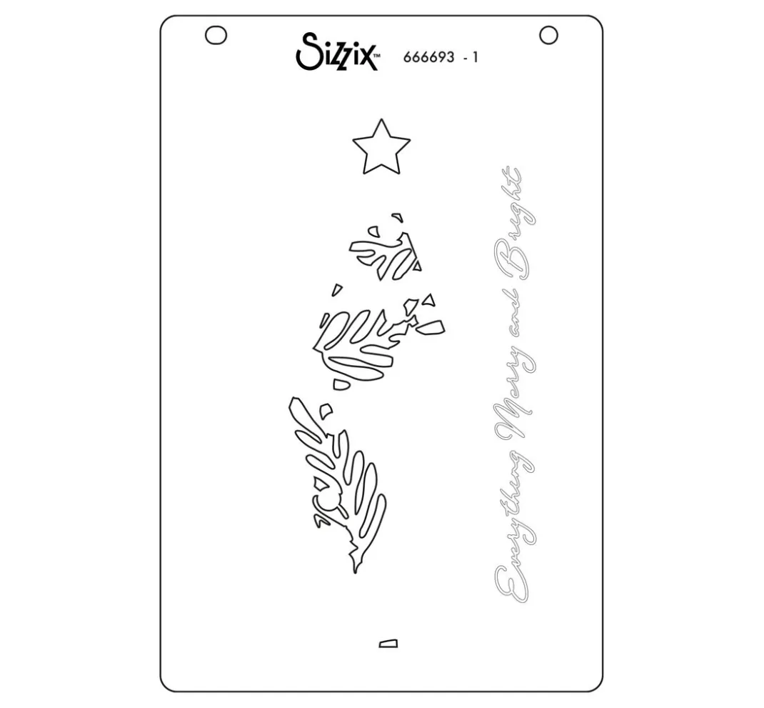 Sizzix Schablonieren|Malschablonen>Layered Stencils "Happy Holidays by Stacey Park"