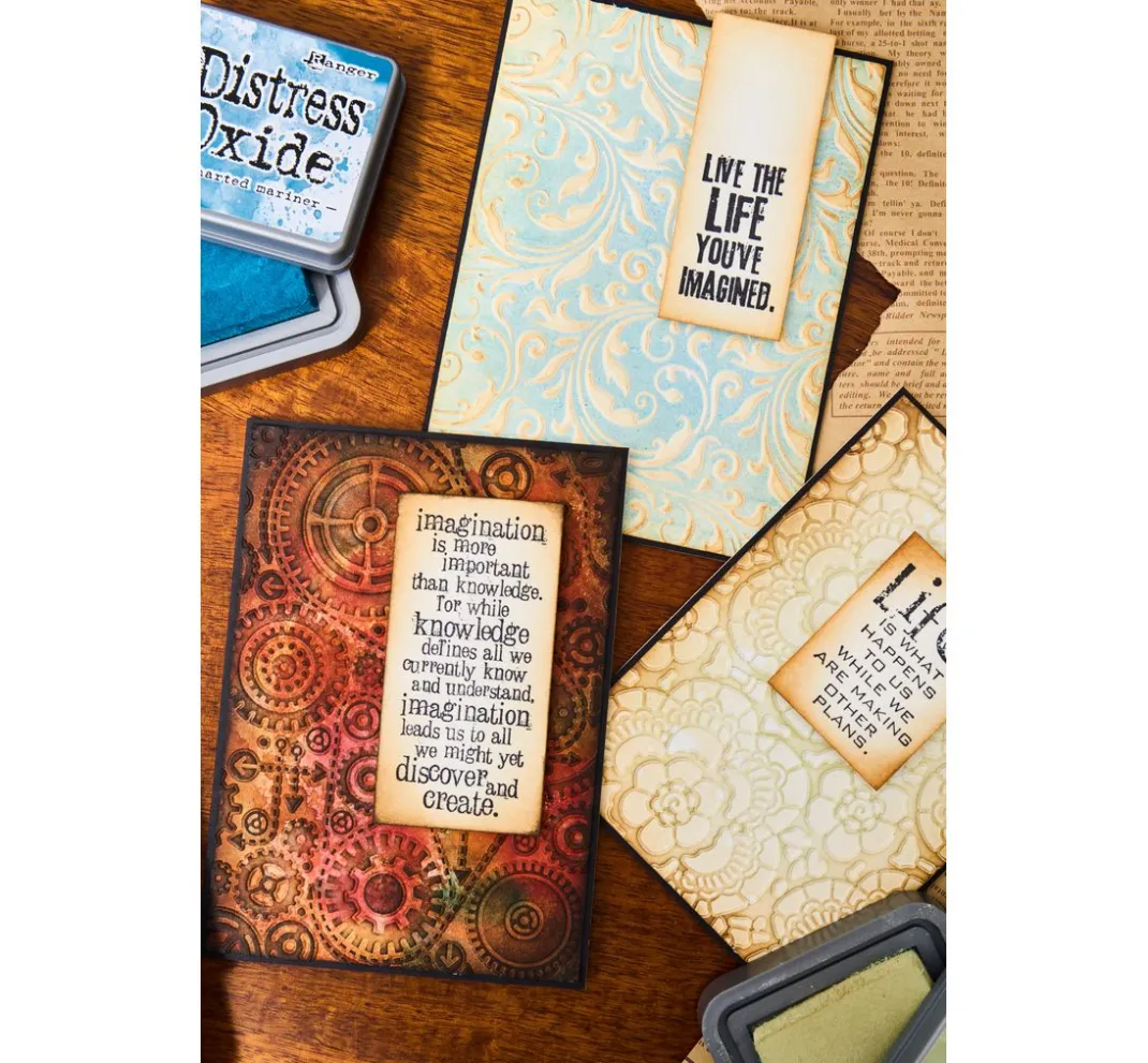 Sizzix Stanz- & Prägemaschinen|Schablonen>Multi-Level-Prägeschablone "Vault Gears by Tim Holtz"
