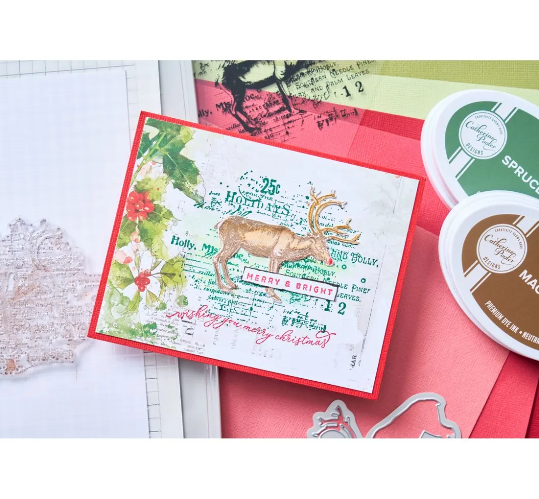 Sizzix Stanz- & Prägemaschinen>Stanzschablone und Clear Stamps "Reindeer Mix Cluster by 49 and Market"