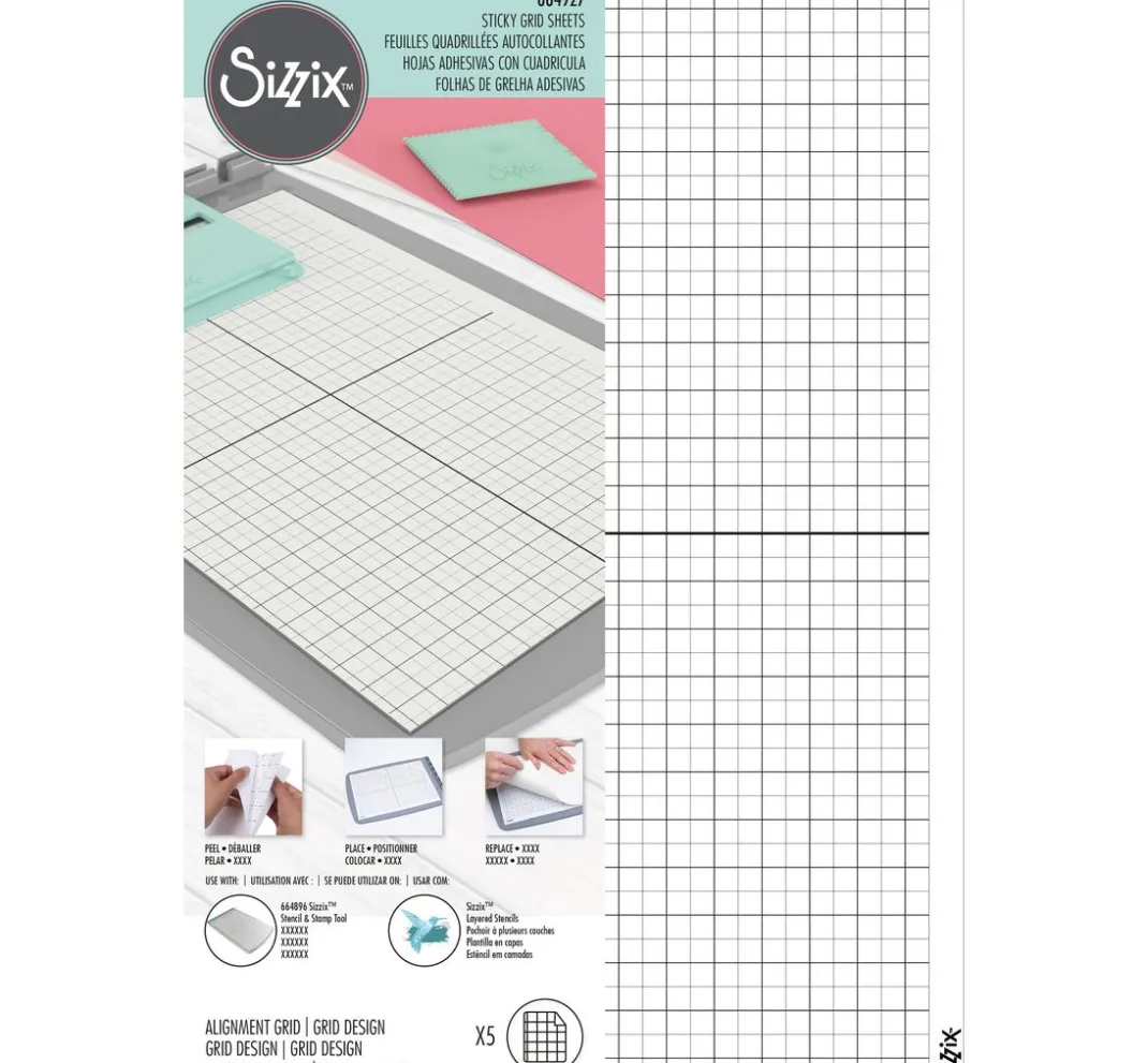 Sizzix Weitere Bastelfolie|Stempel & Zubehör>Sticky Grid Sheets