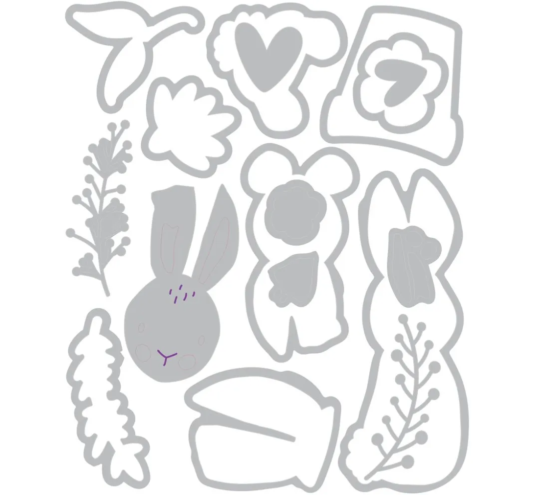 Sizzix Stanz- & Prägemaschinen|Schablonen>Thinlits Stanzschablone by Catherine Pooler