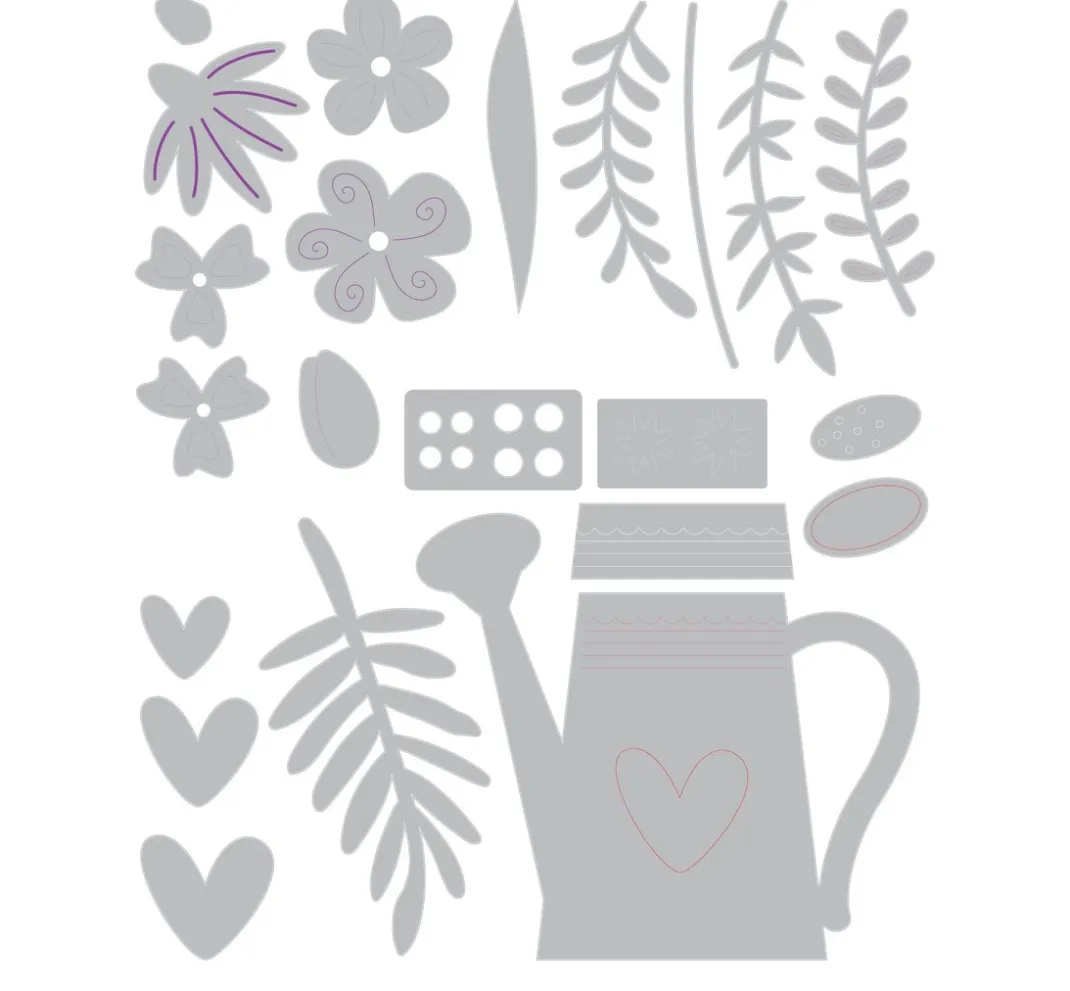 Sizzix Stanz- & Prägemaschinen|Schablonen>Thinlits Stanzschablone by Catherine Pooler