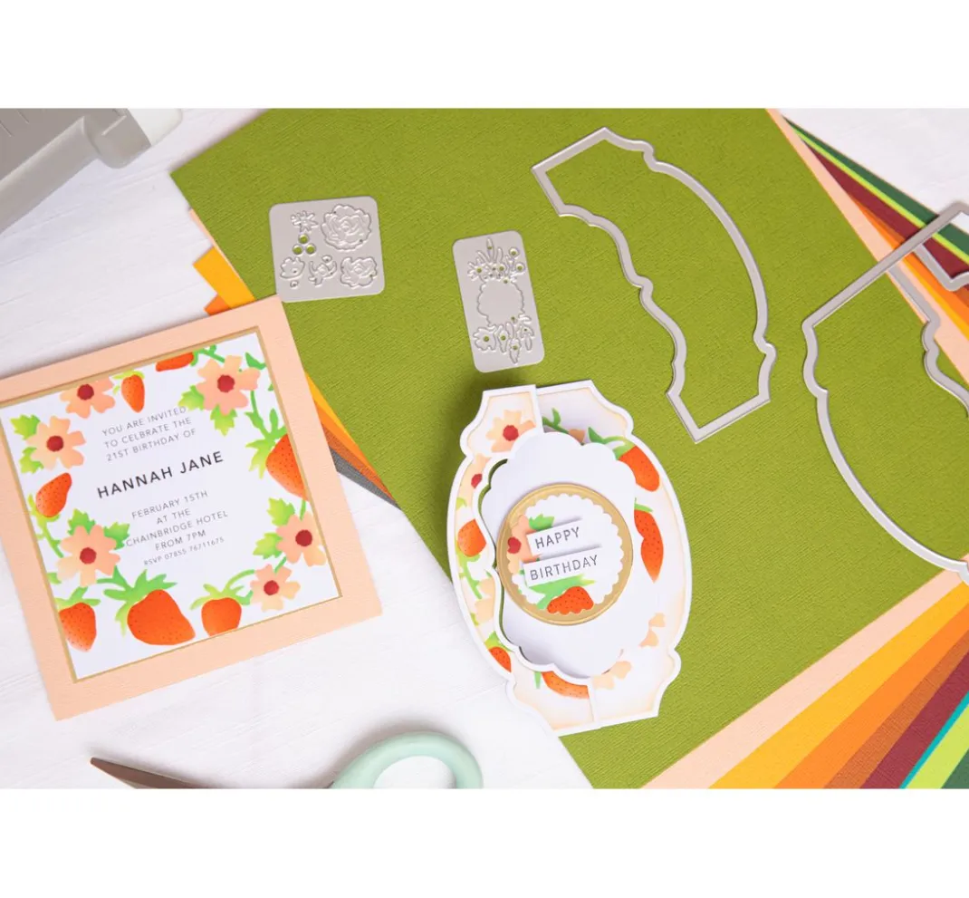 Sizzix Stanz- & Prägemaschinen|Schablonen>Thinlits Stanzschablone "Card, Label"