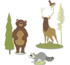 Sizzix Stanz- & Prägemaschinen|Schablonen>Thinlits Stanzschablone "Forest Animals #2"
