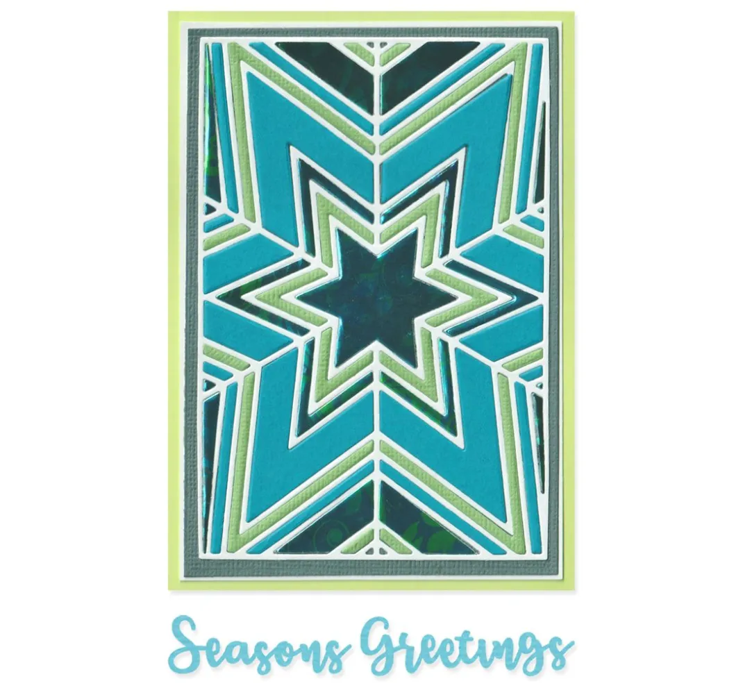 Sizzix Stanz- & Prägemaschinen|Schablonen>Thinlits Stanzschablone "Cosmopolitan Christmas - Star Bright by Stacey P