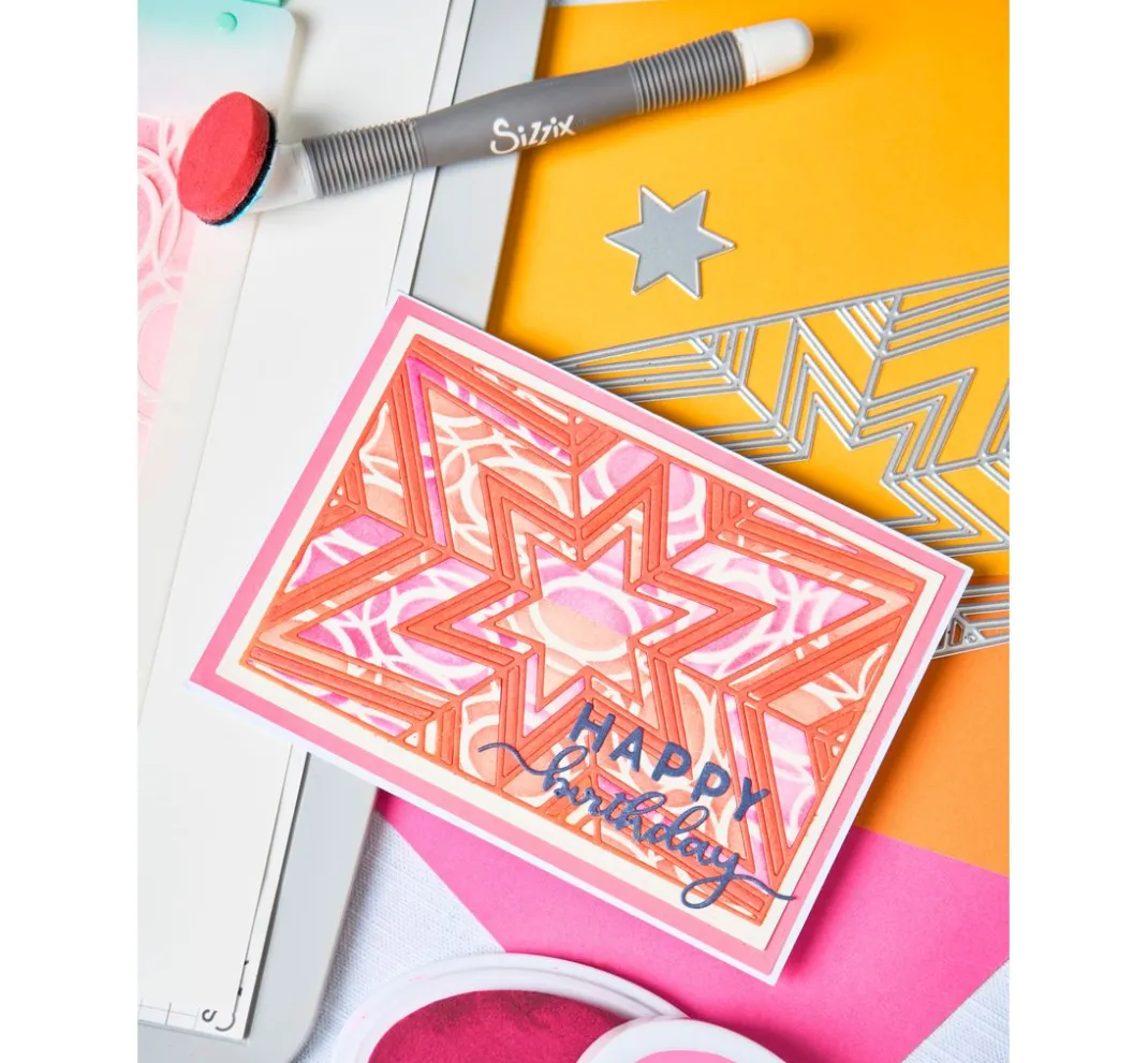 Sizzix Stanz- & Prägemaschinen|Schablonen>Thinlits Stanzschablone "Cosmopolitan Christmas - Star Bright by Stacey P