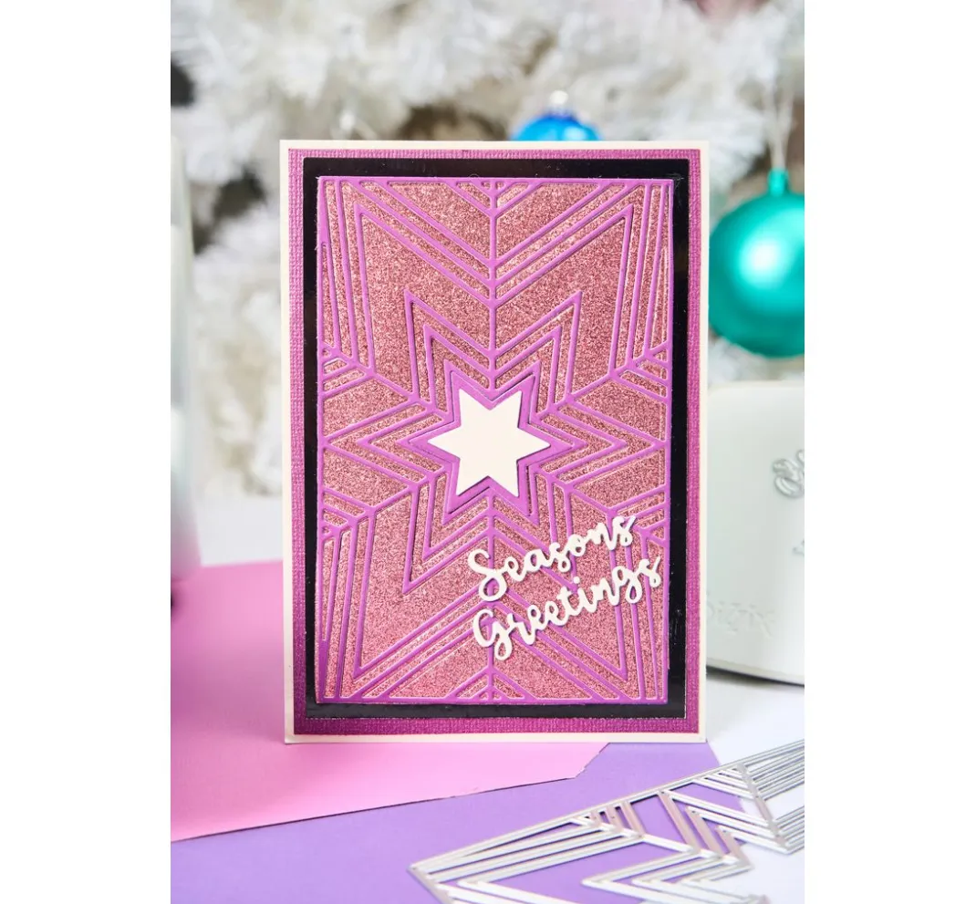 Sizzix Stanz- & Prägemaschinen|Schablonen>Thinlits Stanzschablone "Cosmopolitan Christmas - Star Bright by Stacey P