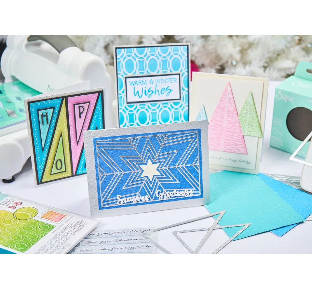 Sizzix Stanz- & Prägemaschinen|Schablonen>Thinlits Stanzschablone "Cosmopolitan Christmas - Star Bright by Stacey P
