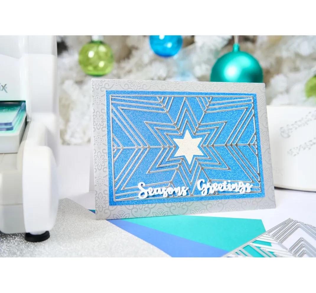 Sizzix Stanz- & Prägemaschinen|Schablonen>Thinlits Stanzschablone "Cosmopolitan Christmas - Star Bright by Stacey P