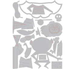 Sizzix Stanz- & Prägemaschinen|Schablonen>Thinlits Stanzschablone "Trick or Treater by Tim Holtz"