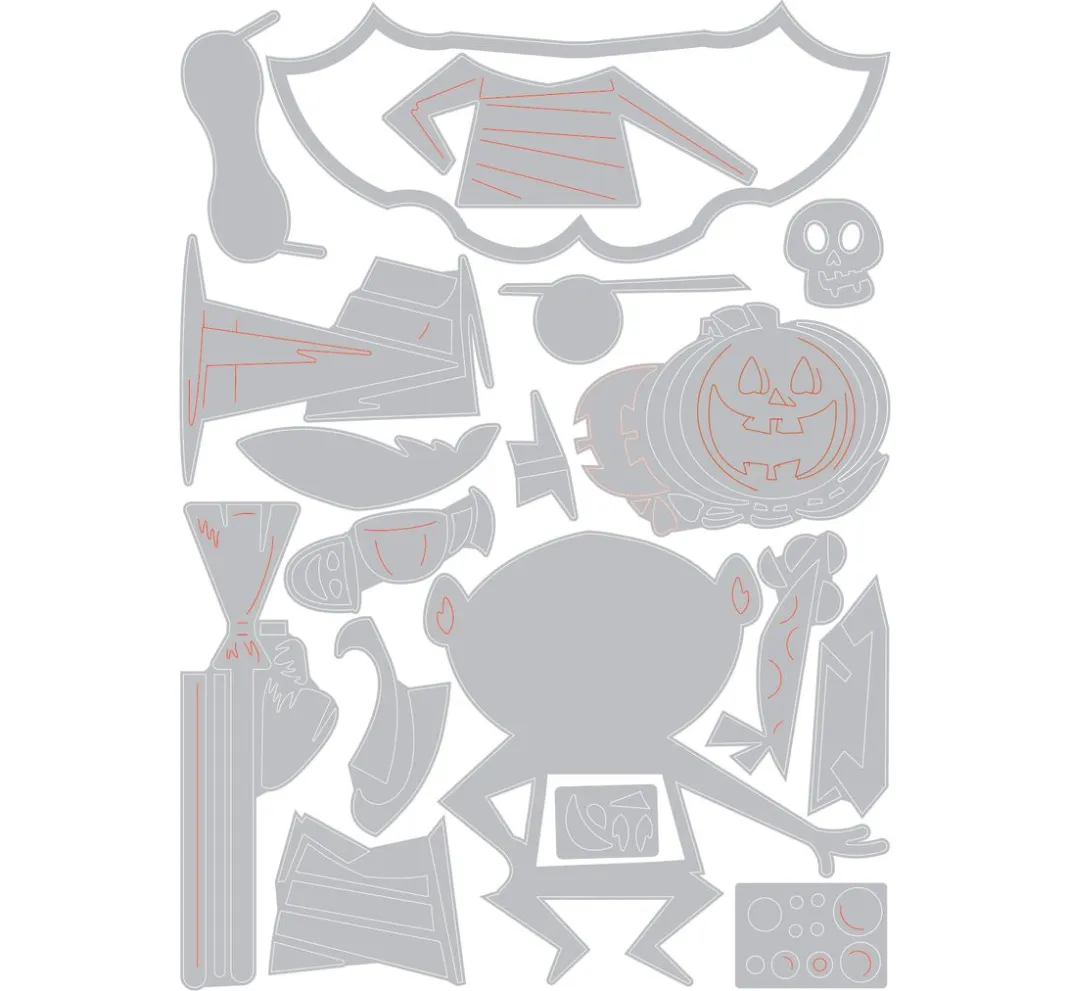 Sizzix Stanz- & Prägemaschinen|Schablonen>Thinlits Stanzschablone "Trick or Treater by Tim Holtz"