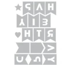 Sizzix Stanz- & Prägemaschinen|Schablonen>Thinlits Stanzschablone "Birthday Bunting by Catherine Pooler"