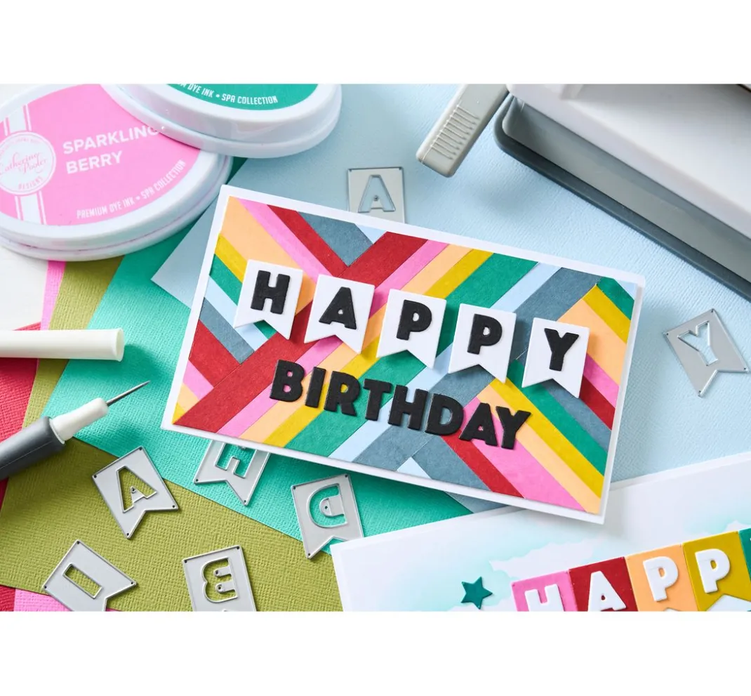 Sizzix Stanz- & Prägemaschinen|Schablonen>Thinlits Stanzschablone "Birthday Bunting by Catherine Pooler"