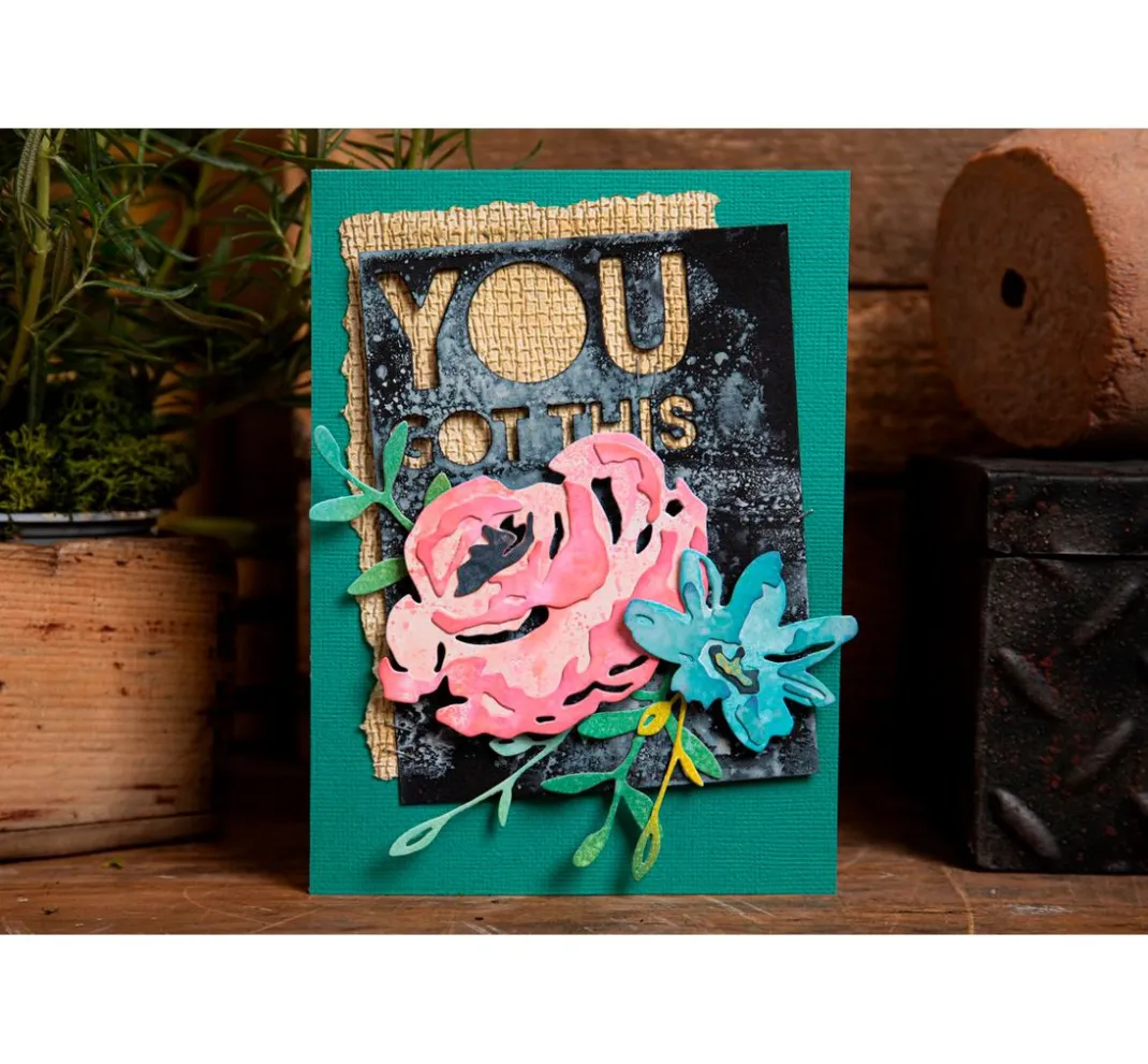 Sizzix Stanz- & Prägemaschinen|Kartengestaltung>Thinlits Stanzschablone "Brushstroke Flowers # 4 by Tim Holtz"