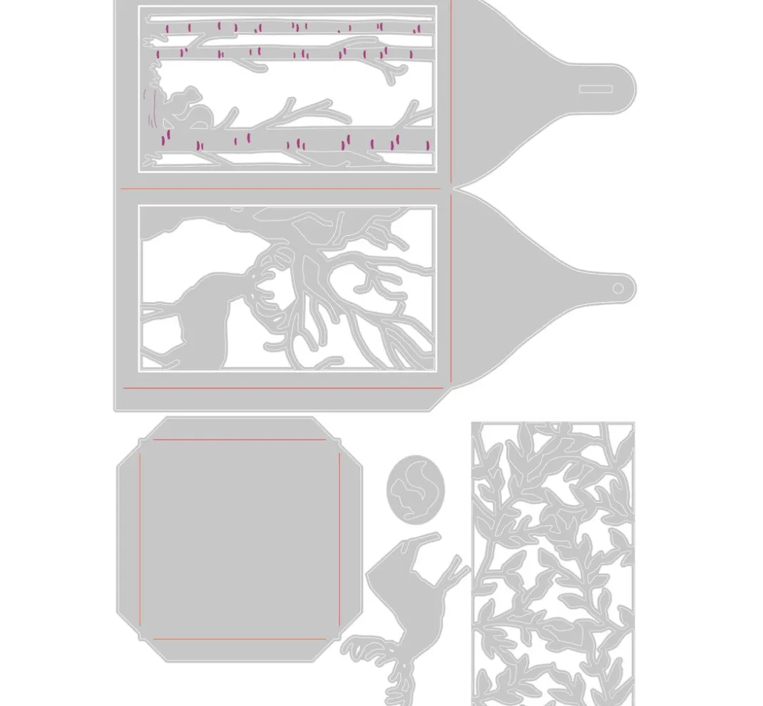 Sizzix Stanz- & Prägemaschinen|Scrapbooking>Thinlits Stanzschablone "Woodland Lantern"