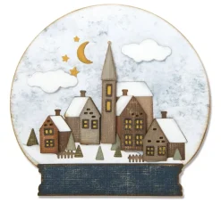 Sizzix Stanz- & Prägemaschinen|Schablonen>Thinlits Stanzschablone "Snowglobe by Tim Holtz"