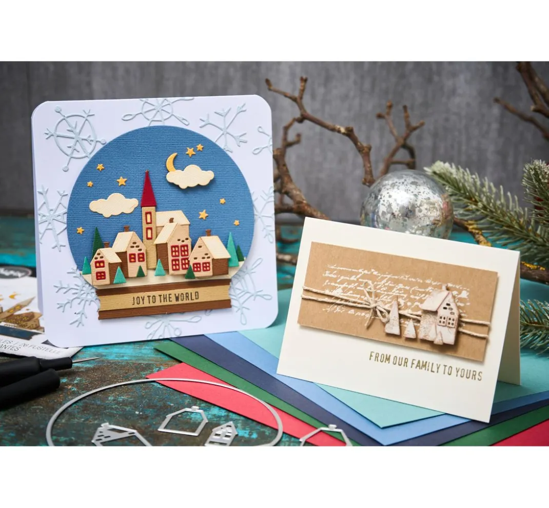 Sizzix Stanz- & Prägemaschinen|Schablonen>Thinlits Stanzschablone "Snowglobe by Tim Holtz"