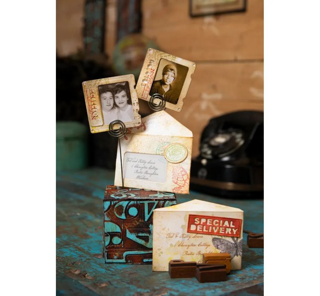 Sizzix Stanz- & Prägemaschinen|Schablonen>Thinlits Stanzschablone "Postale by Tim Holtz"