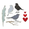 Sizzix Stanz- & Prägemaschinen|Schablonen>Thinlits Stanzschablone "Lovebirds by Tim Holtz"