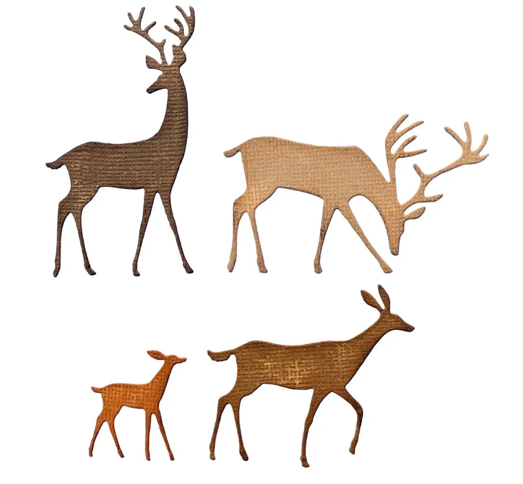 Sizzix Stanz- & Prägemaschinen|Schablonen>Thinlits Stanzschablone "Darling Deer by Tim Holtz"