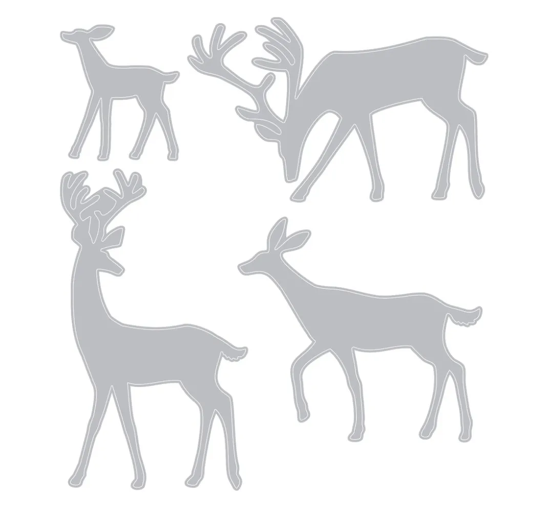 Sizzix Stanz- & Prägemaschinen|Schablonen>Thinlits Stanzschablone "Darling Deer by Tim Holtz"