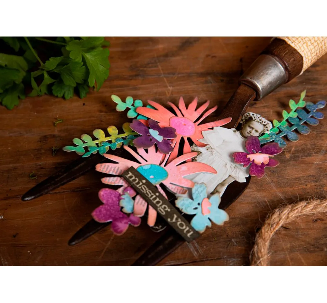 Sizzix Stanz- & Prägemaschinen|Kartengestaltung>Thinlits Stanzschablone "Modern Floristry by Tim Holtz"