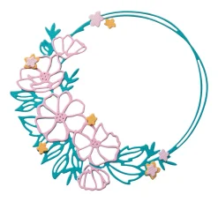 Sizzix Stanz- & Prägemaschinen|Schablonen>Thinlits Stanzschablone "Floral Round"