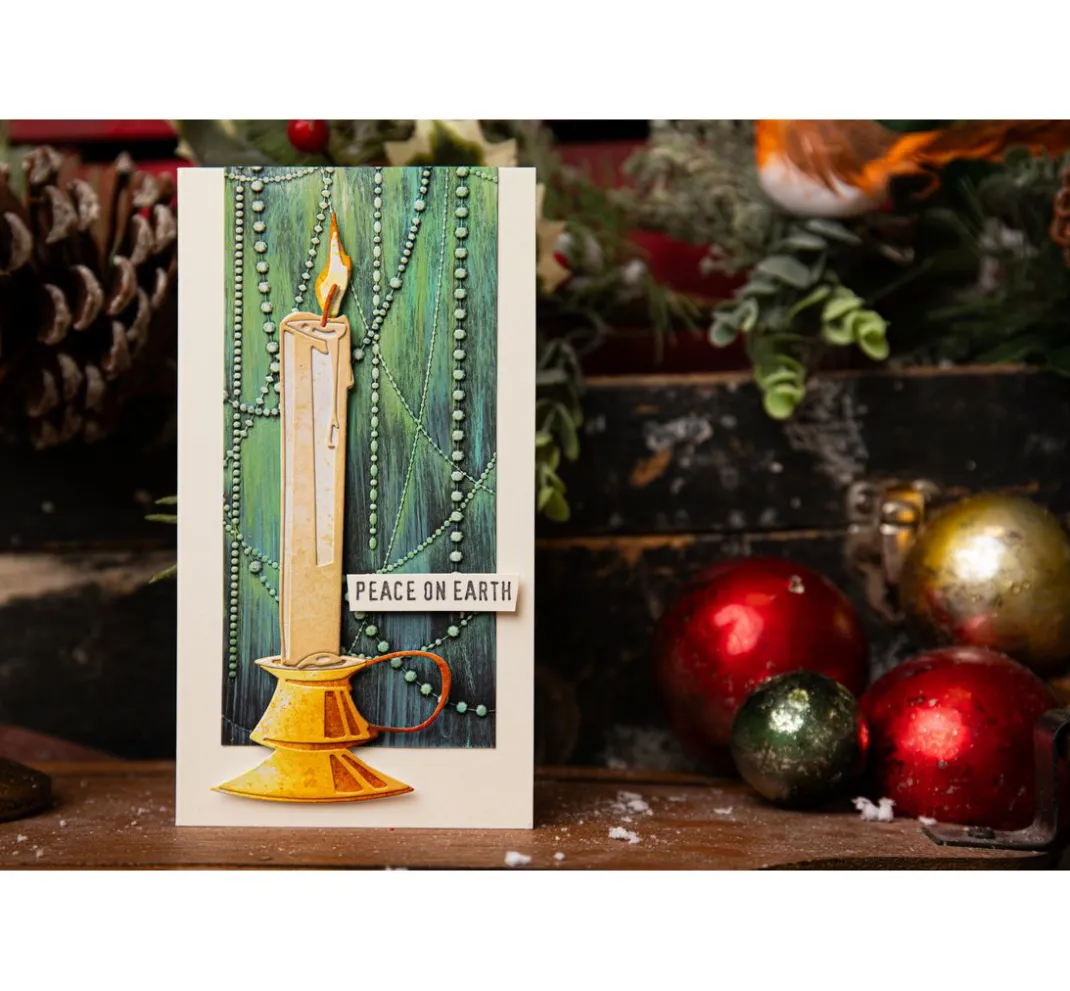 Sizzix Stanz- & Prägemaschinen|Schablonen>Thinlits Stanzschablone "Candleshop Colorize by Tim Holtz"