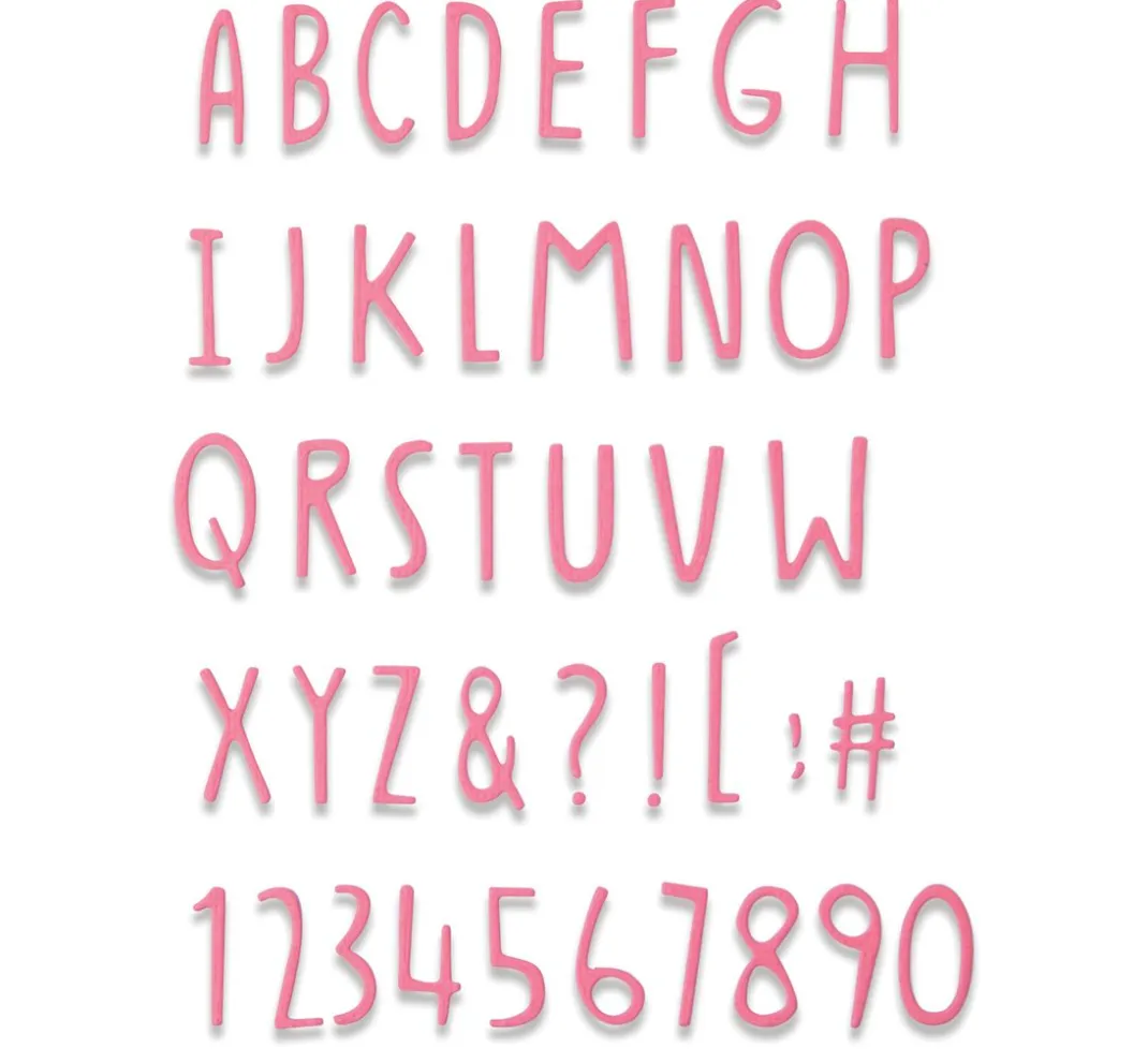 Sizzix Stanz- & Prägemaschinen|Schablonen>Thinlits Stanzschablone "Hand Drawn Alphabet"