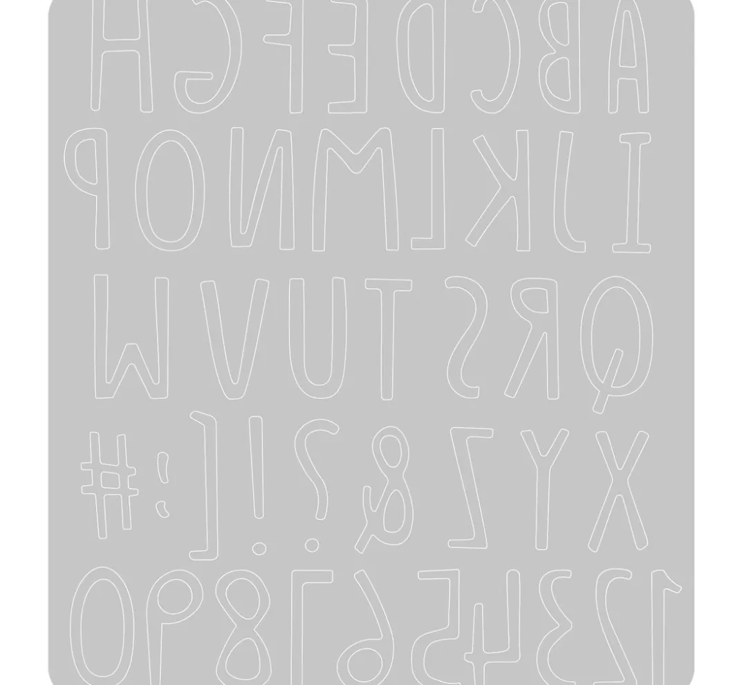 Sizzix Stanz- & Prägemaschinen|Schablonen>Thinlits Stanzschablone "Hand Drawn Alphabet"