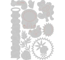 Sizzix Stanz- & Prägemaschinen|Kartengestaltung>Thinlits Stanzschablone "Jungle Fun"