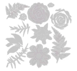 Sizzix Stanz- & Prägemaschinen>Thinlits Stanzschablone "Flowers & Fern"