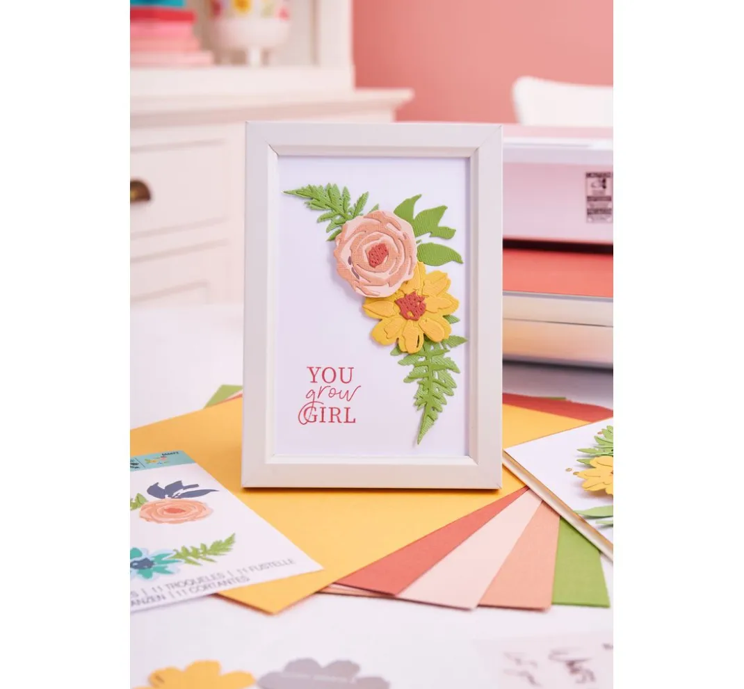 Sizzix Stanz- & Prägemaschinen>Thinlits Stanzschablone "Flowers & Fern"