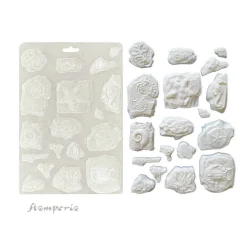 Stamperia Gießformen>Soft Modellierform A5 "Silent Sea - Fossils"