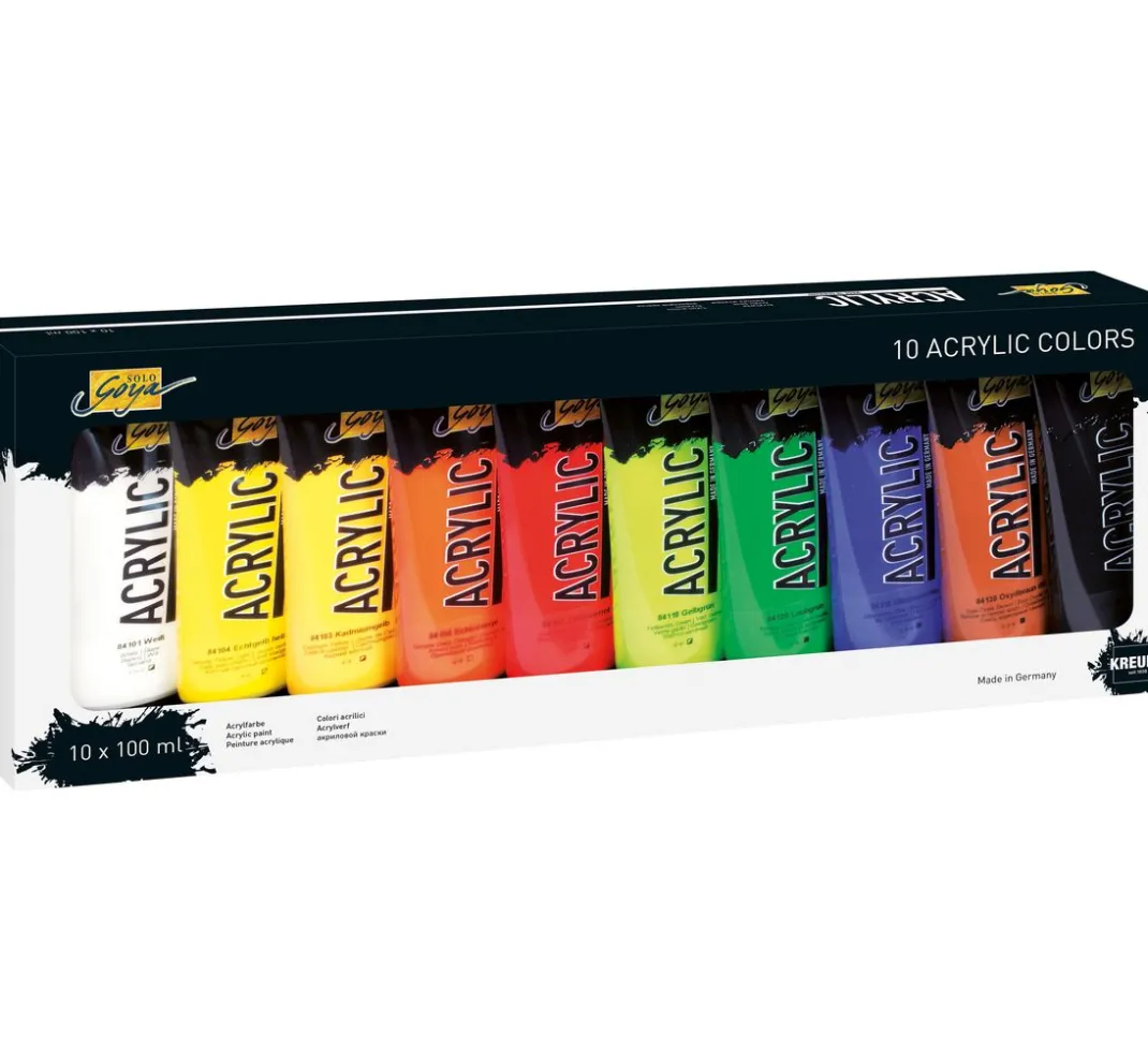 Kreul Künstler Künstlerfarbe>Solo Goya Acrylic 100 ml, 10er-Set