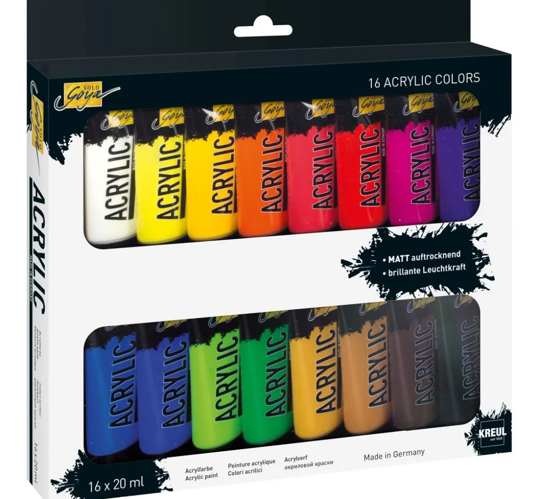 Kreul Künstler Malen & Zeichnen|Künstlerfarbe>Solo Goya Acrylic, 16er-Set