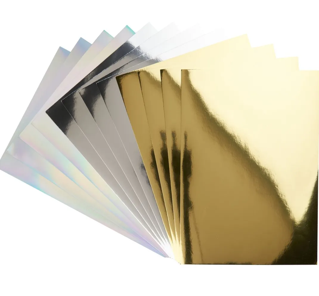 Rico Design Spezialpapier & -Karton>Spiegelkarton-Block Gold/Silber