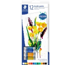 STAEDTLER Künstlerfarbe>Acrylfarben-Set, 12 Tuben