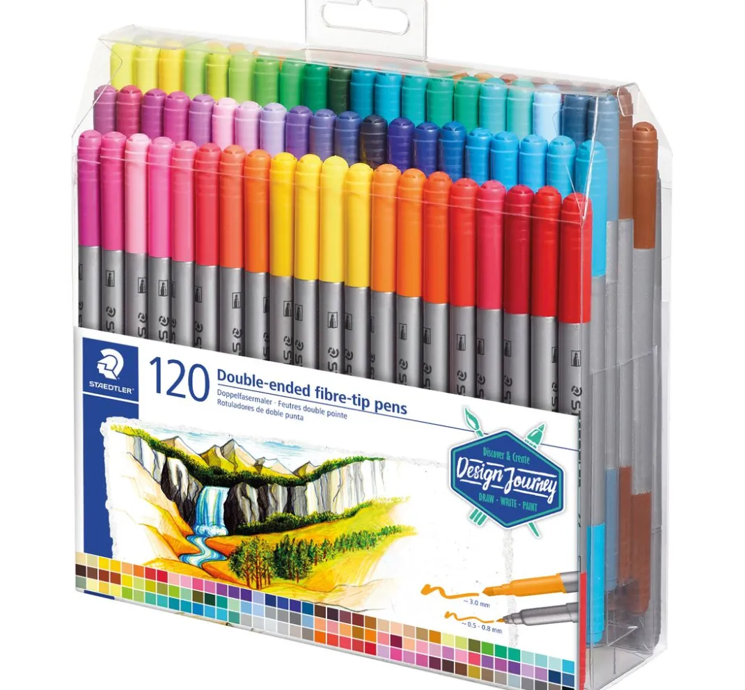 STAEDTLER Stifte>Doppelfasermaler, 120 St.