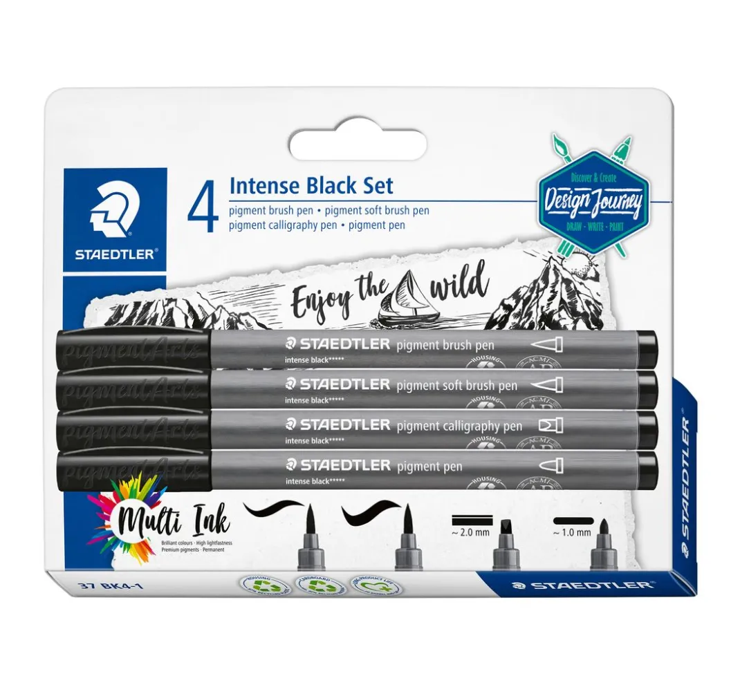 STAEDTLER Stifte|Kartengestaltung>Intense Black, 4er-Set