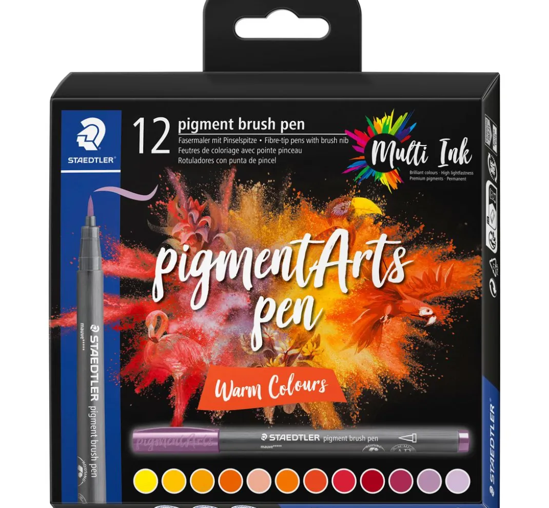STAEDTLER Kartengestaltung>Pigment brush pen, 12er-Set