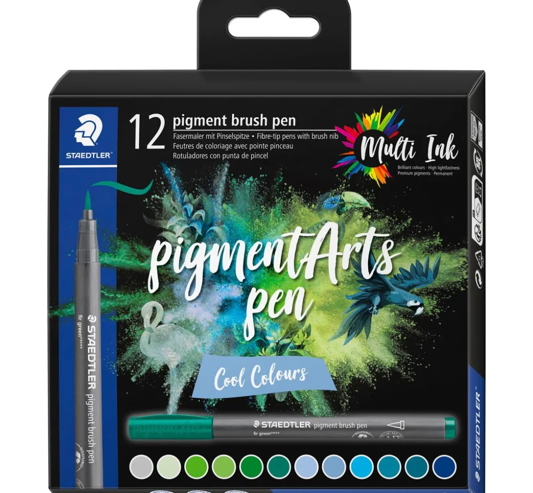 STAEDTLER Kartengestaltung>Pigment brush pen, 12er-Set