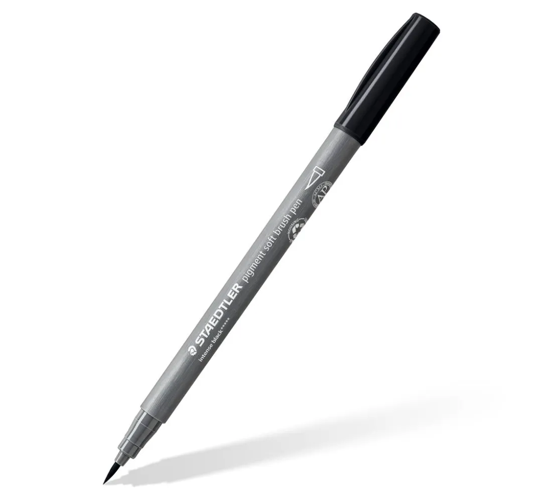STAEDTLER Kartengestaltung>Pigment soft brush pen "Greys", 6er-Set