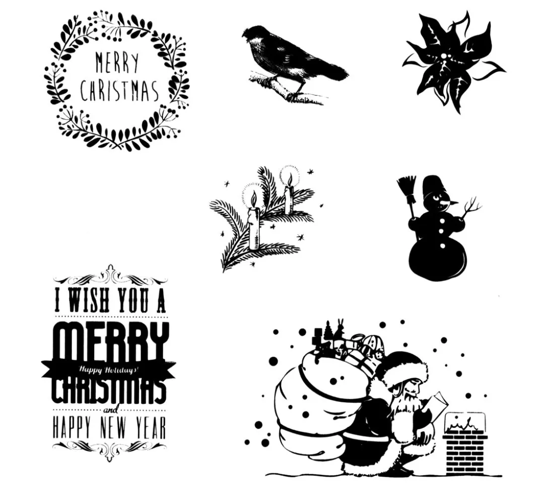 FINDit Stempel & Zubehör|Stanz- & Prägemaschinen>Stanzformen- und Stempel-Set "Merry Christmas"