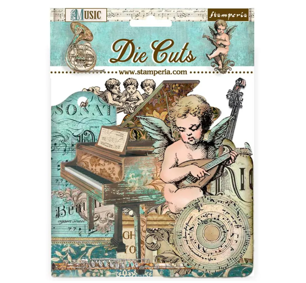 Stamperia Dekoelemente|Kartengestaltung>Stanzmotive "Music"
