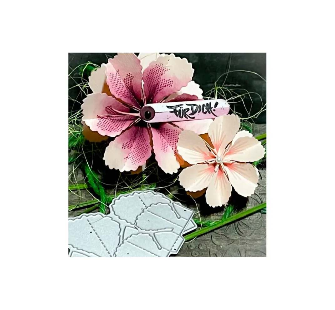 FarbTon Papier Stanz- & Prägemaschinen|Schablonen>Stanzschablonen-Faltblume "Malva"